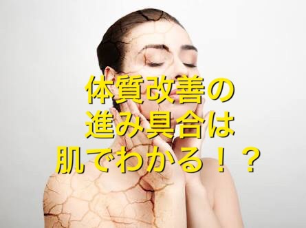 体質改善の進み具合は肌でわかる！？