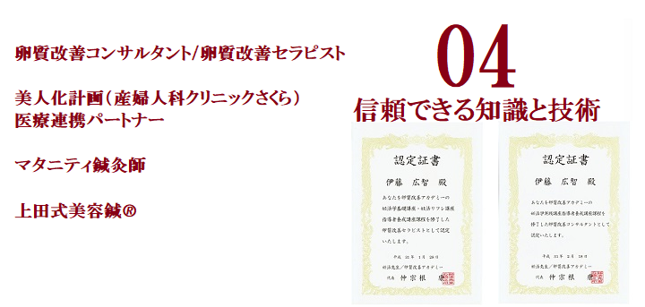 あなたの体、そして人生を任せて頂く為に